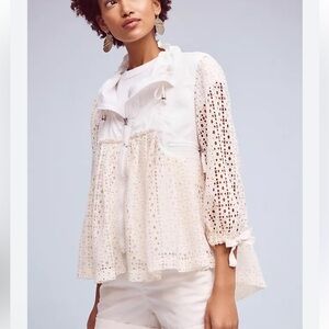Anthropologie HEI HEI Eyelet Windbreaker